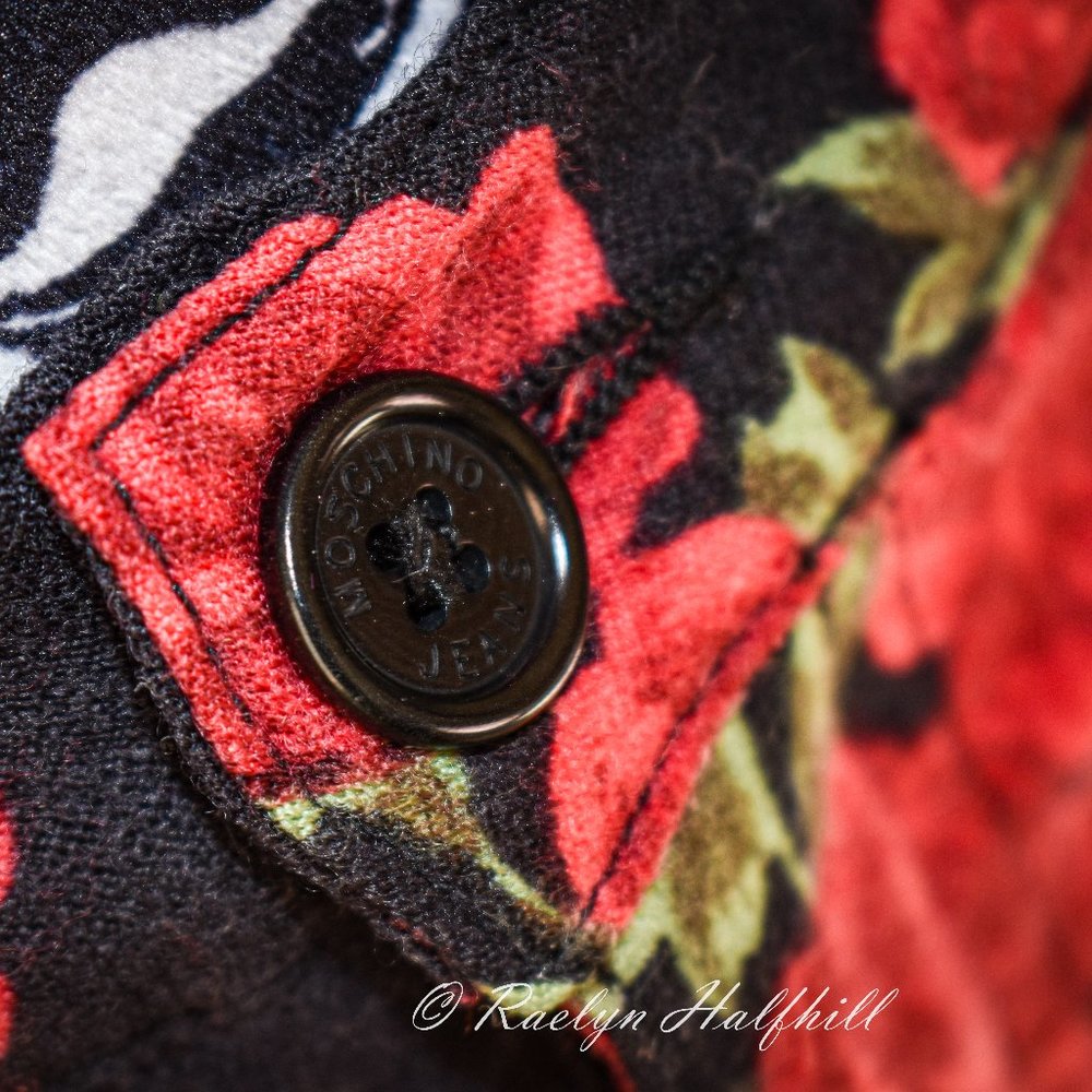 Moschino Designer Floral Rose Capris